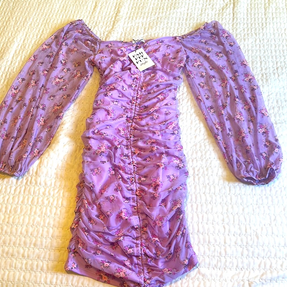 Brand new, medium size, purple dress